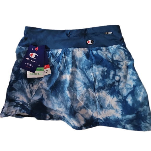 Champion Pants - Champion Blue and White Tie-Dye Skirt With Built-in Shorts